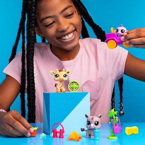 Littlest Pet Shop, Safari Play Pack - Gen 7, Pets #53,#54, #55, Authentic LPS Bobble Head Figure, Collectible Imagination Toy Animal, Kidults, Girls, Boys, Kids, Tweens Ages 4+ thumbnail 2