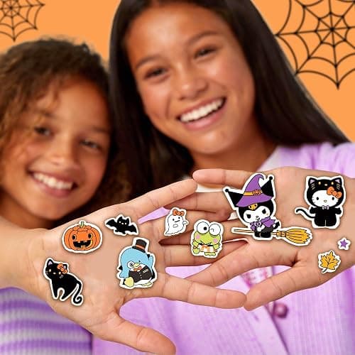 Hello Kitty and Friends Halloween Puffy Playset, Includes 30+ Stickers, 2 Play Scenes, Reusable for Kids thumbnail 2