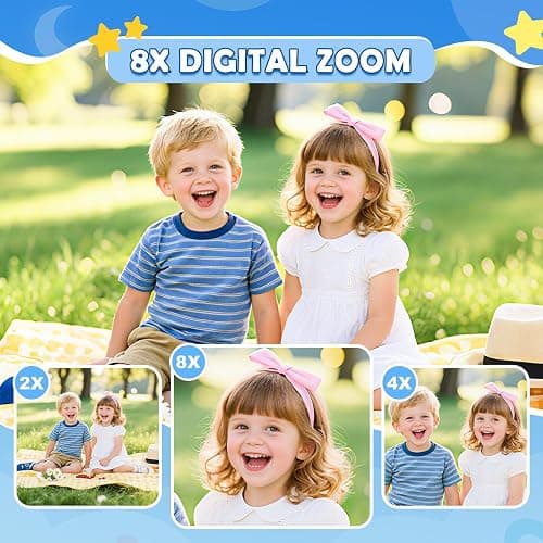 Desuccus Kids Camera Toys Christmas Birthday Gifts for Boys and Girls Kids Toys 3 4 5 6 7 8 9 Year Old HD Digital Video Camera for Toddler with 32GB SD Card (Blue) thumbnail 6