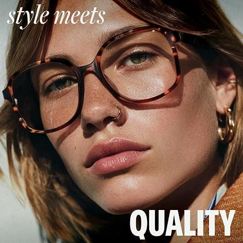 miyya Blue Light Blocking Glasses for Women, Blue Light Glasses for Women Oversized Fashion Glasses thumbnail 2