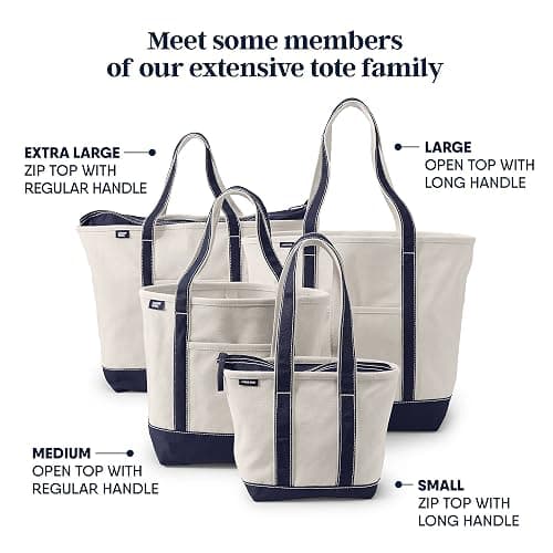 Lands' End Open Top Canvas Tote Bag thumbnail 5