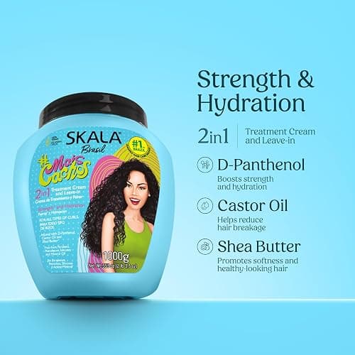 SKALA Mais Cachos Hair Type 3ABC - Eliminate Anti Frizz, For Curly Hair -2 in 1 Conditioning Treatment Cream and Cream To Comb 100% VEGAN 35.2 Oz (1 Pack) thumbnail 4