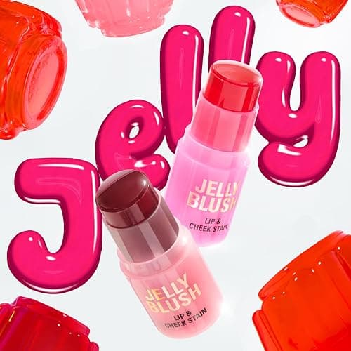 Revolution, Jelly Blush Stick Lip & Cheek Stain, Sheer, Buildable Coverage with Hydrating Hyaluronic Acid & Aloe for Multi-Use Glow, Vegan & Cruelty-Free, Strawberry Red thumbnail 8
