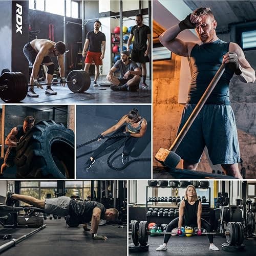 RDX Gants de Fitness Respirant Anti-dérapant, Gant Masculation Sport Soutien au Poignet Protection Paume Forte Adhérence Workout Entrainement Fitness Gymnastique Powerlifter Gym Gloves Halterophilie thumbnail 5