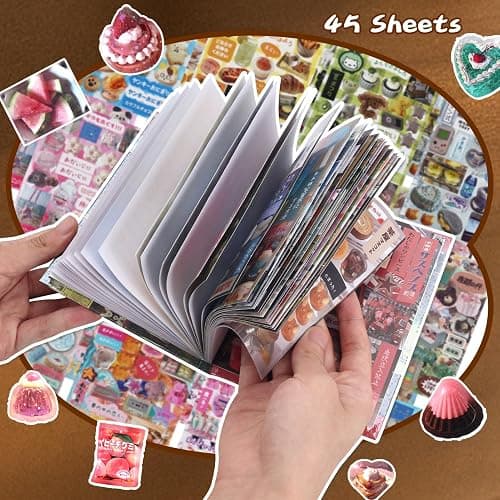 Tmtains 45 Sheets Japanese Manga Style Sticker Book 800+Pcs Heisei Retro Romantic Memory Series Manga Books Style Sticker Aesthetic Japanese Stickers Book for Adults DIY Scrapbooking Notebook (Memory) thumbnail 4
