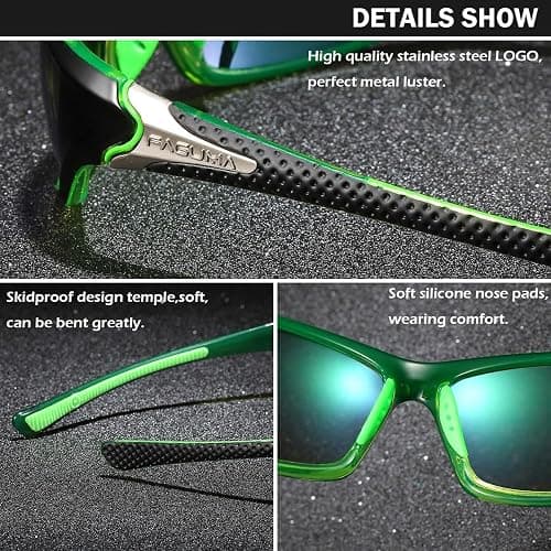 FAGUMA Sports Polarized Sunglasses For Men Cycling Driving Fishing UV400 Protection thumbnail 5