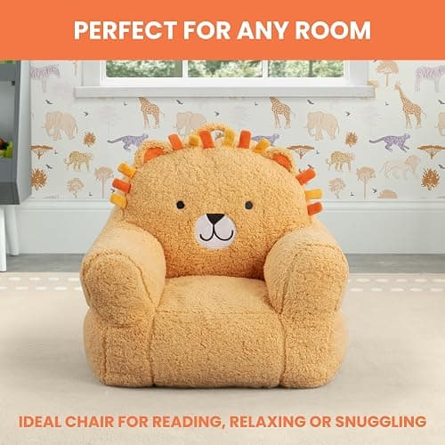 Delta Children Lion Cozee Buddy Chair, Orange thumbnail 8