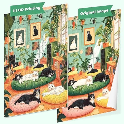 Jigsaw Puzzles 300 Pieces for Adults,300 Piece Puzzles for Kids Ages 8-10 10-12 Cat Aniamls Puzzle 300 Pieces Easy Jigsaw Puzzles Challenging Puzzles Family Activity Game Nights Gift Toy 20.5x15 in thumbnail 4