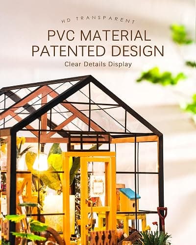 Rolife DIY Miniature Dollhouse Kit,Green House with Furniture and LED,Wooden Dollhouse Kit,Best Birthday and Valentine's Day Gift for Women and Girls thumbnail 6