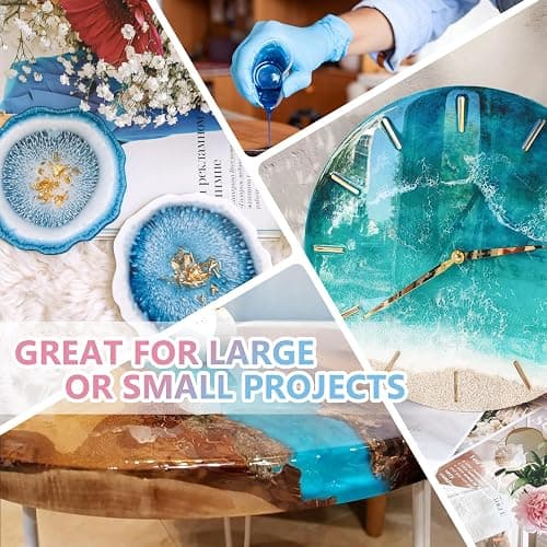 Epoxy Resin 1Gallon - Crystal Clear Epoxy Resin Kit - No Yellowing No Bubble Art Resins Casting for Art Crafts, Jewelry Making, Wood & Molds(1/2 Gallon x 2) thumbnail 5
