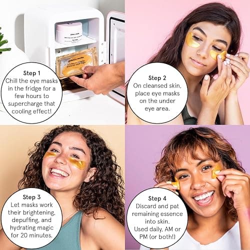 grace & stella Award Winning Under Eye Mask - Christmas Gifts for Teens, Self Care Gifts for Women, Reduce Dark Circles, Puffy Eyes, Undereye Bags, Wrinkles, Under Eye Patches - Vegan (24 Pairs, Pink) thumbnail 6