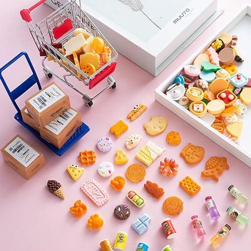Vawuz 175PCS Miniature Courier Box Set Shopping Mall Shipping Boxes Mini Supermarket Handcart Models 1:12 Food Drink Bottles Cans Dollhouse Pretend Play Kitchen Game Party Accessories Toys Doll House thumbnail 5