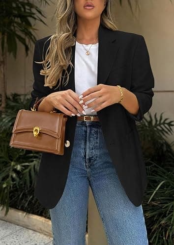 PRETTYGARDEN 2026 Blazers for Women Business Casual Long Sleeve Lapel Open Front Suit Jacket Work Blazer with Pockets thumbnail 4