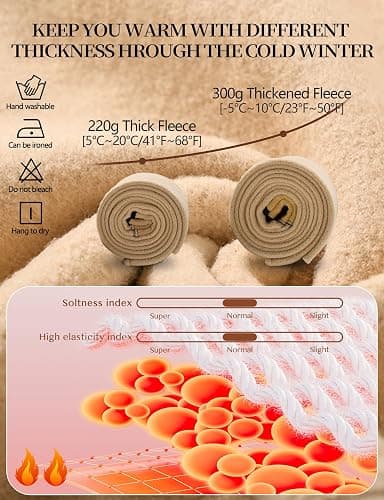 Fleece Lined Tights - High Waist Thermal Leggings for Winter thumbnail 2
