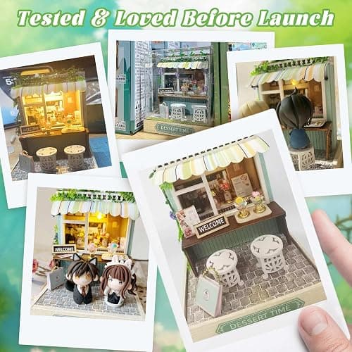 Flever Dollhouse Miniature DIY House Kit Creative Room with Furniture for Romantic Artwork Gift (Dessert Time) thumbnail 7