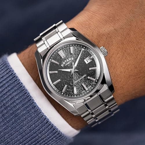 Rotary Men's Lumen Grey Dial Stainless Steel Bracelet Watch thumbnail 3