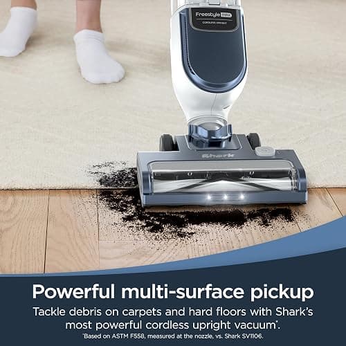 Shark Freestyle Max Cordless Upright Vacuum, Multi-Surface Cleaning, Lightweight, Easy Maintenance, with Large Dust Cup and 2-Speed Brushroll, LED Headlights, Nordic Blue, SV2002 thumbnail 3