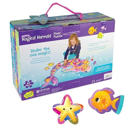 Peaceable Kingdom Shimmery Magical Mermaid Floor Puzzle thumbnail 7