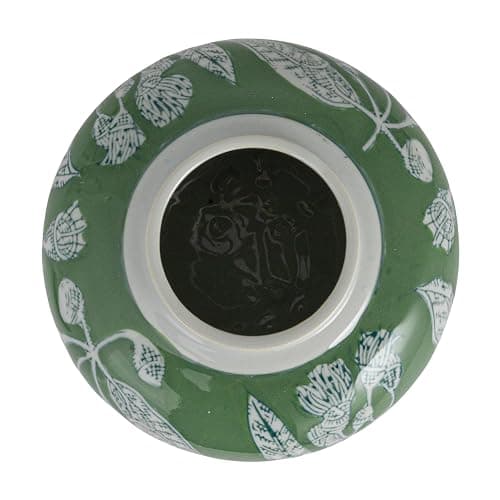 Creative Co-Op Decorative Ceramic Ginger Jar with Lid, Green thumbnail 6