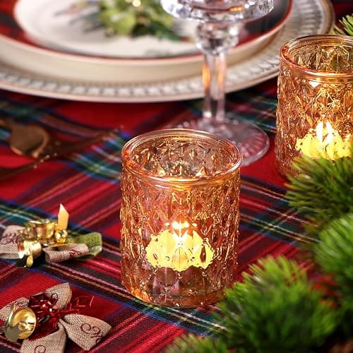 36pcs Gold Votive Candle Holders, Tealight Candle Holder Glass for Diwali, Gold Candle Holders for Wedding Table Centerpiece, Bridal Shower & Home Parties Supplies Decor thumbnail 3