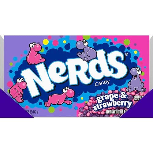 NERDS Grape & Strawberry Theater Box Candy, 5 oz, 12 Pk thumbnail 2