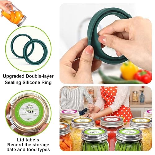 UNERVER M11 Electric Mason Jar Vacuum Sealer Kit - Vacuum Sealer for Wide & Regular Mouth Canning Jars thumbnail 5