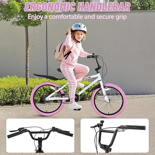 BGGFNZ 20 Inch Kids Bike BMX Style Bike, Girls Boys Bikes Ages 8-12, Single Speed Kids Bicycle for Boys Girls, Lightweight Boys Bike with Adjustable Seat, Multiple Colors thumbnail 7