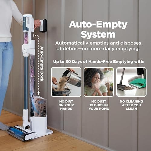Shark Clean & Empty Cordless Stick Vacuum – Lightweight Cordless Vacuum with Auto-Empty System, HEPA Filter, Portable, Rechargeable, Exclusive Motorized Hand Tool for Pet Hair, BU3523 thumbnail 2