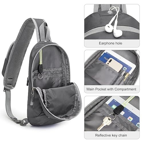 G4Free Sling Bag RFID Blocking Lightweight Crossbody Backpack Chest Shoulder Bag for Travel Sports Running thumbnail 3