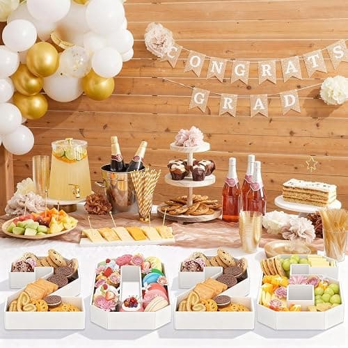 HILAVO 2026 Charcuterie Number Fillable, 4Pcs 13.7" Numbers Charcuterie Board Box 2026 Graduation Decorations Food Serving Tray for Congrats Grad Sports Event Birthday Party Supplies thumbnail 7