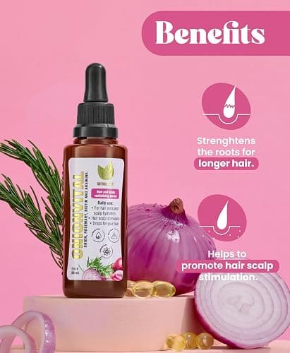 Natural Sant Onionvital Hair Serum with Onion, Rosemary, Biotin & Arginine – Hydrating Serum for Scalp & Hair Care, 60ml thumbnail 2