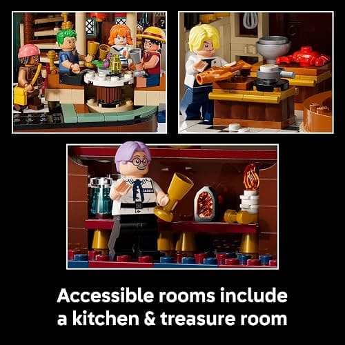 LEGO ONE Piece The Baratie Floating Restaurant Building Set for Adults - Collectible Building Blocks for Anime Fans, 18+ - Arts and Crafts DIY Kit W/10 Minifigures - Gift Idea for Birthdays - 75640 thumbnail 4