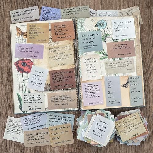 LakoArt 180 Pieces Retro Typewriter Style Motivational Quotes Stickers (3 Pcs. Each), Inspirational Vintage Journaling Stickers, Famous Words Scrapbook Sticker for Planner Bullet Junk Journal Laptops thumbnail 2