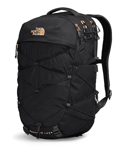 THE NORTH FACE Women's Borealis Luxe Commuter Laptop Backpack, TNF Black/Burnt Coral Metallic-NPF, One Size thumbnail 2