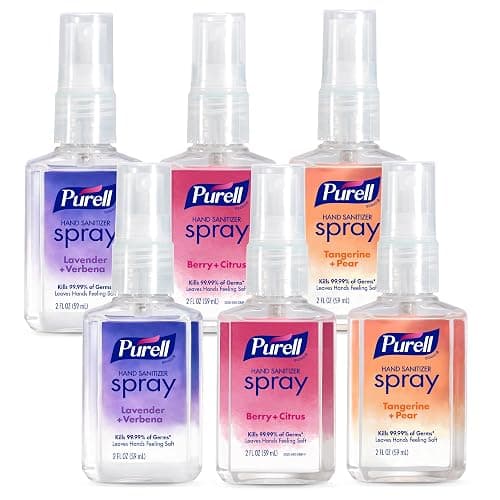 PURELL Hand Sanitizer Spray, Infused with Essential Oils, Scented Variety Pack, 2 fl oz Travel-Size Bottle (Pack of 6) - 2026-04-ECMP - Image 1