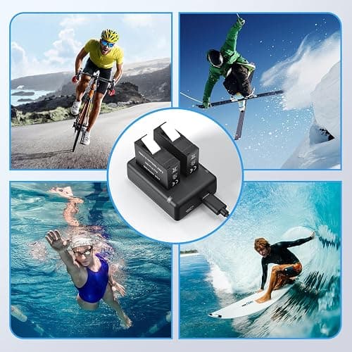 Topwowe 2 Packs 1800mAh Batteries for Insta 360 Action Camera, Compatible with Insta360 Ace Pro 2/Ace Pro/Ace Camera, with Dual Fast Charge Hub thumbnail 7