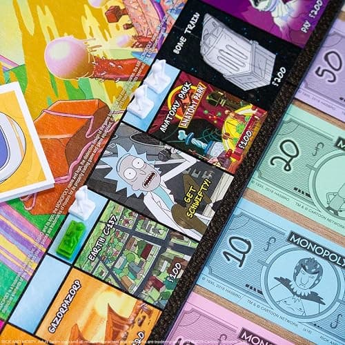 Monopoly Rick and Morty Board Game | Based on the hit Adult Swim series Rick & Morty | Offically Licensed Rick Morty Merchandise | Themed Classic Monopoly Game thumbnail 7