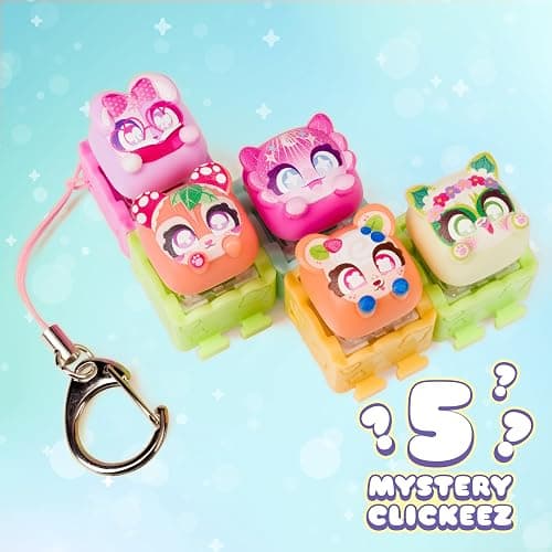 Clickeez Series 3 5-Pack | 5 Collectible Character Keyboard Keys Click and Clack | Create Your Own Keychain | Ages 6+ thumbnail 3