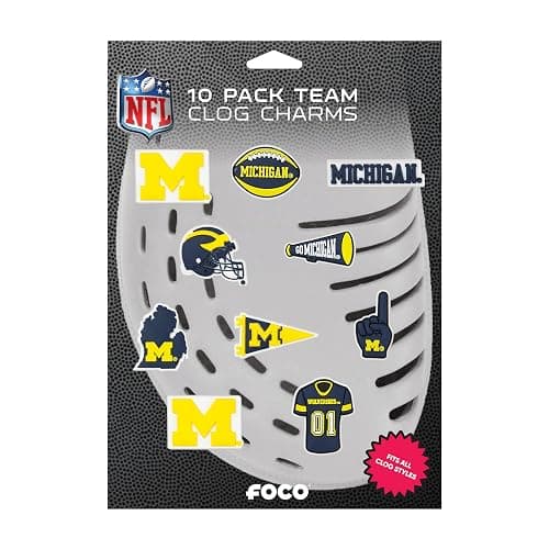 FOCO NCAA unisex-adult NCAA Team Logo Officially Licensed 10-Pack Charms for Clogs Shoes Bracelet thumbnail 5