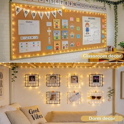 JMEXSUSS 2 Pack Fairy Lights Battery Operated with Remote, Warm White | Total 400LED 132ft String Lights, Twinkle Fairy Lights for Bedroom, Classroom, Dorm, Tree, Party, Patio, Indoor Outdoor Decor thumbnail 3