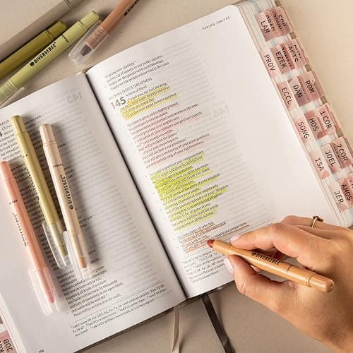 DIVERSEBEE Bible Highlighters and Pens No Bleed, 8 Pack Assorted Colors Gel Highlighters Set, Cute Bible Markers Study Journaling School Supplies and Accessories (Earthy) thumbnail 5