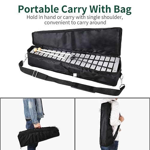 Heuyrao 30 Notes Foldable Glockenspiel Xylophone, Percussion Instrument Kit for Adults and Kids- Includes 4 Mallets and Carrying Bag thumbnail 5