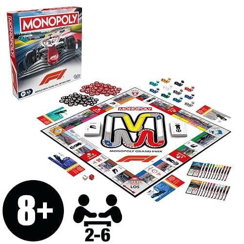 Monopoly F1 Edition Brettspiel | offiziell Lizenziertes Formula 1 Spiel | Familienspiel für Kinder, Jugendliche und Erwachsene | 2 — 6 Spieler | 45 Min. | ab 8 Jahren thumbnail 2