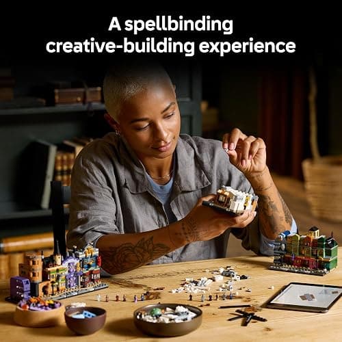 LEGO Harry Potter Diagon Alley Wizarding Shops Building Set for Adults - Collectible Kit for Harry Potter Fans with 12 Microfigures - Gift for Christmas - 76444 thumbnail 2