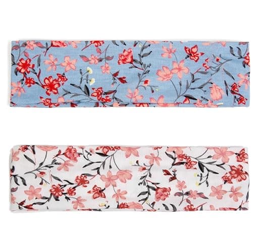 TERSE Headbands for Women Trendy Floral Print - Non Slip Summer Head Bands Soft Fabric Hair Bands for Workout Yoga Running Sport thumbnail 4