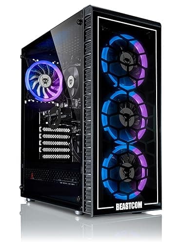 BEASTCOM Q5 Pro Gaming PC | AMD Ryzen 5 4500 6X 3,60GHz 12 Threads | NVIDIA RTX 3050 4GB | 32GB RAM | 1TB NVMe SSD | HDMI | WiFi 5 | Windows 11 Pro - RTX 3050 - 1TB NVMe SSD - Ryzen 4500