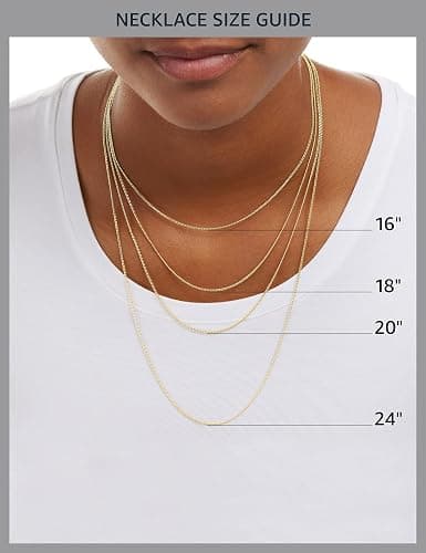 Amazon Essentials 14k Gold Filled Solid Beveled Edge Embossed Crucifix Cross with 14K Gold Filled Chain Pendant Necklace, 18" thumbnail 2