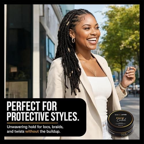 BASK & LATHER Strong Hold Edge Control Gel with Castor Oil, Non-Greasy, Non-Flaking, No White Cast, Long Lasting, Supports Hair Growth, Natural Formula, For All Hair Types, 5.3 Fl Oz thumbnail 7
