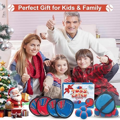 Toss and Catch Ball Game, Kids Toddler Baseball Glove & Catch Ball Toys, Kids Outdoor Games for Family, Toys for Beach Yard Outside, Birthday Christmas Gift for Ages 3 4 5 6 7 8-12 Year Old Boys Girl thumbnail 6
