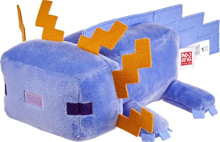 Mattel Minecraft Plush Toy, Collectible Blue Axolotl Soft Doll Inspired by Video Game Character, 8-inch thumbnail 2